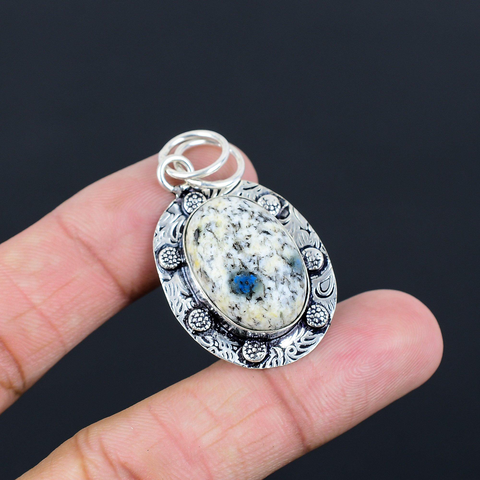 Friendship Day Deal Oval Natural K2 Jasper 925 Sterling Silver Bezel New Pendant