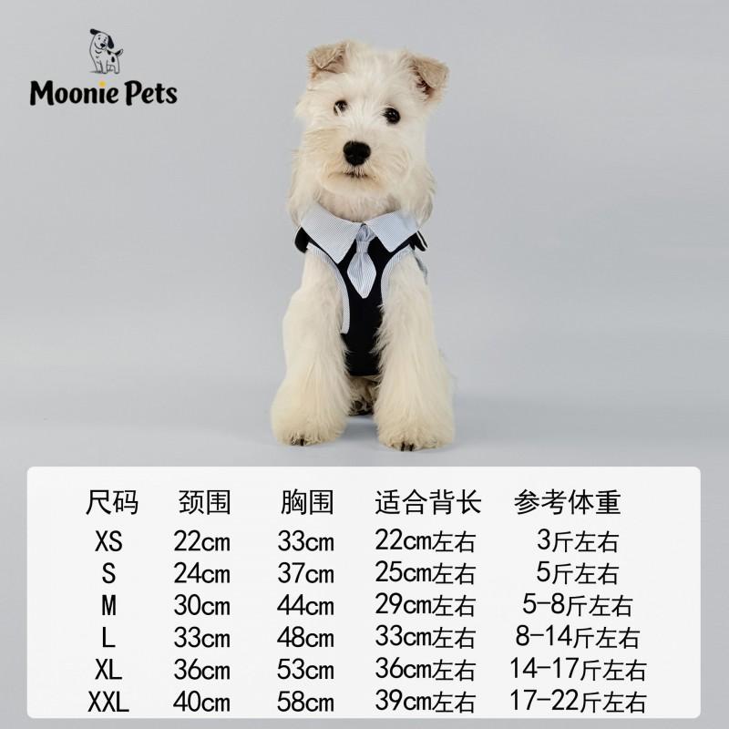 Pet Dog Formal Suit Set With Tie Vest Shirt Top Casual Cotton Outfit Small To Large Breeds