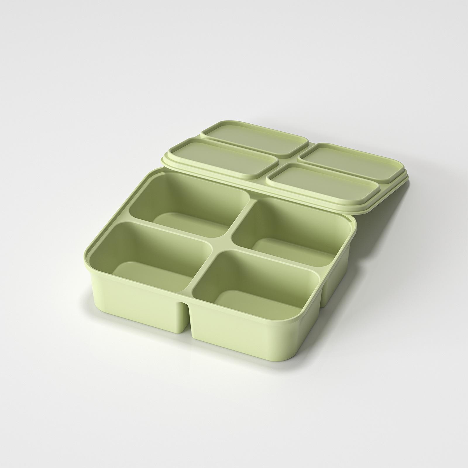 

3Pcs Silicone Baby Food Freezer Tray With Lid, Ice Cube Mold For Homemade Fruit Vegetable Puree Snack Storage