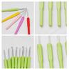 8 Pcs Set Of Colored Soft Handle Crochet Tools Sweater Needles Plastic Soft Handle Aluminum Oxide Crochet Needles