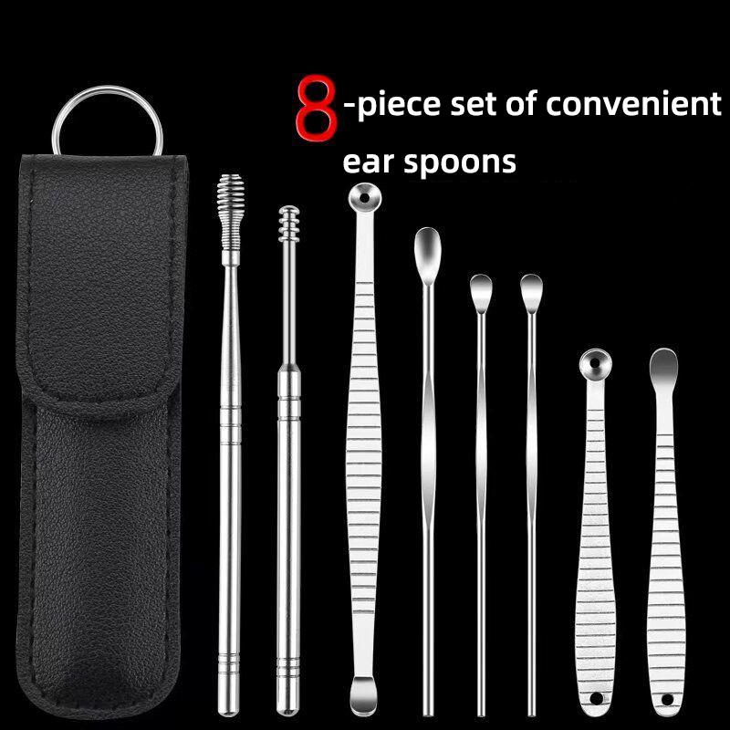 Ohrlöffel Ohrziehen aus Edelstahl Ohrpick-Anzug Kinder-Spiral-Ohrlöffel Erwachsenen-Ohrenreiniger