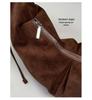 Korean-Style Suede Shoulder Bag: Solid Color, Large Capacity Underarm Dumpling Design