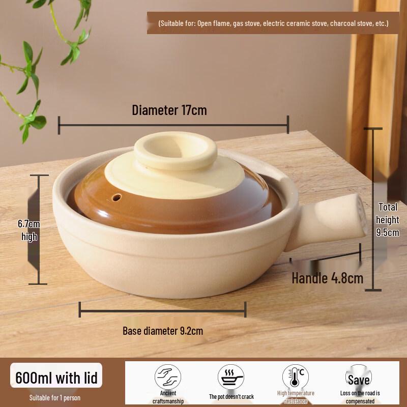 Yiceng High-Temperature Ceramic Claypot Casserole