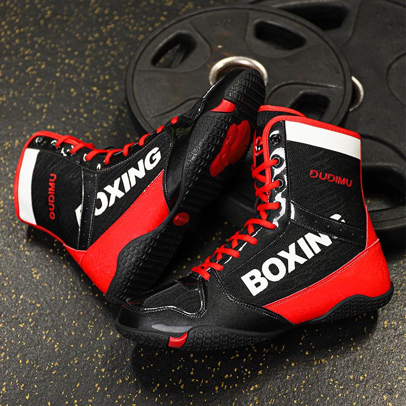 

Тяжелая атлетика Борцовки Высокий верх Защита голеностопа Дышащие Бокс Свободный бой Санда Приседания Фитнес Обувь Нескользящая 36