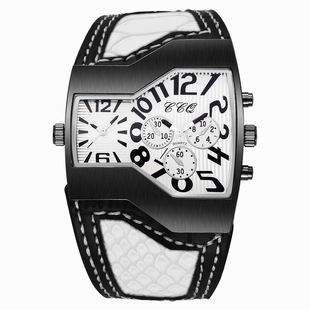 Luxury Men Watches Big Dial Quartz Watch Casual Leather Band Men Sports Wristwatches Relogio Masculino