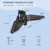 Marine Steering Triangle Mounting Bracket Parts Kit Fit for Newport NK-180S Brushless Kayak Trolling Motors, Black