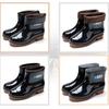 Winter Warm Short Tube Plus Cotton Rain Boots Men's Non-slip Waterproof Kitchen Work Labor Insurance Rubber Shoes