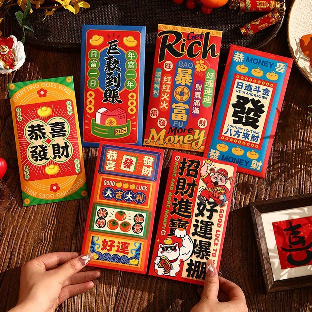 Geldumschlag im chinesischen Stil Jahr des Pferdes Verdickt Glückliche rote Tasche Rotes Päckchen Frühlingsfest