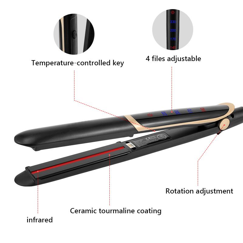 Professional Recovers Damaged Hair Tool with Ultrasonic Infrared Hair Care Iron Cold Flat Iron Hair Treament Styler