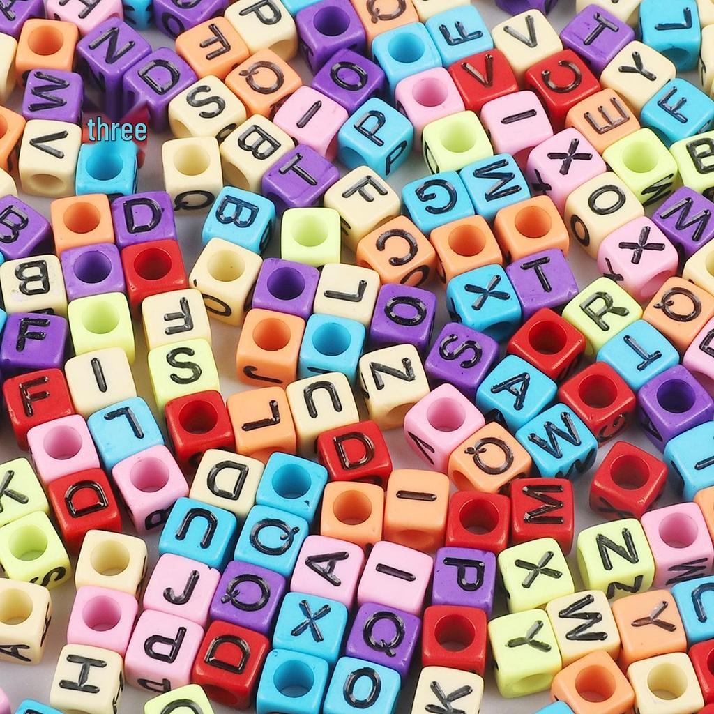 Colorful Acrylic Alphabet Beads for DIY Jewelry