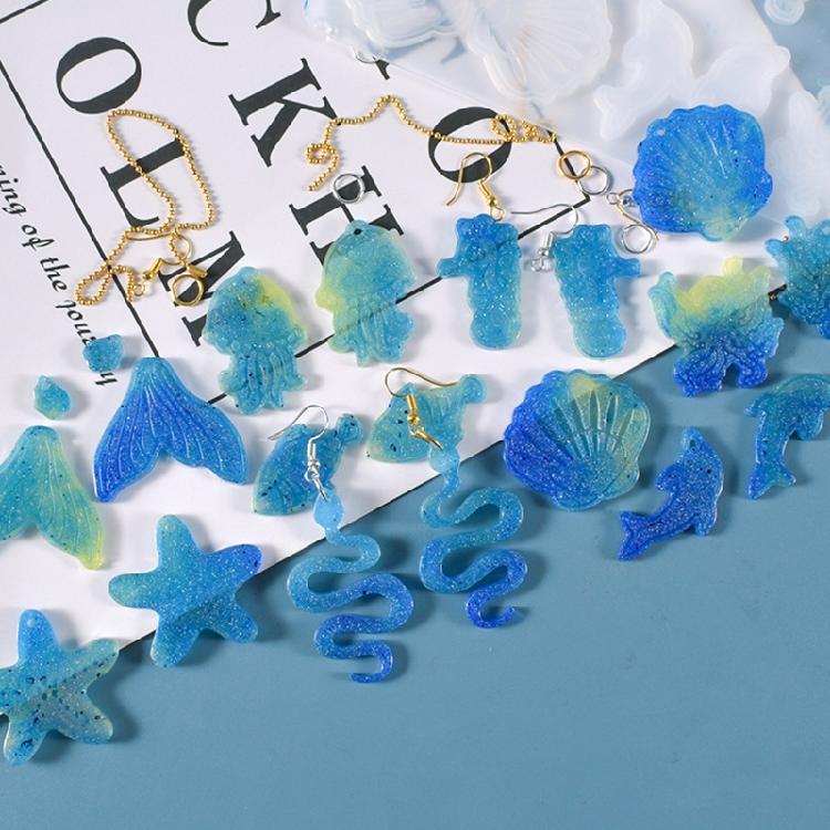 Resin Jewelry Molds,9 Pairs Earring Resin Molds for DIY Resin Jewelry,Pendant