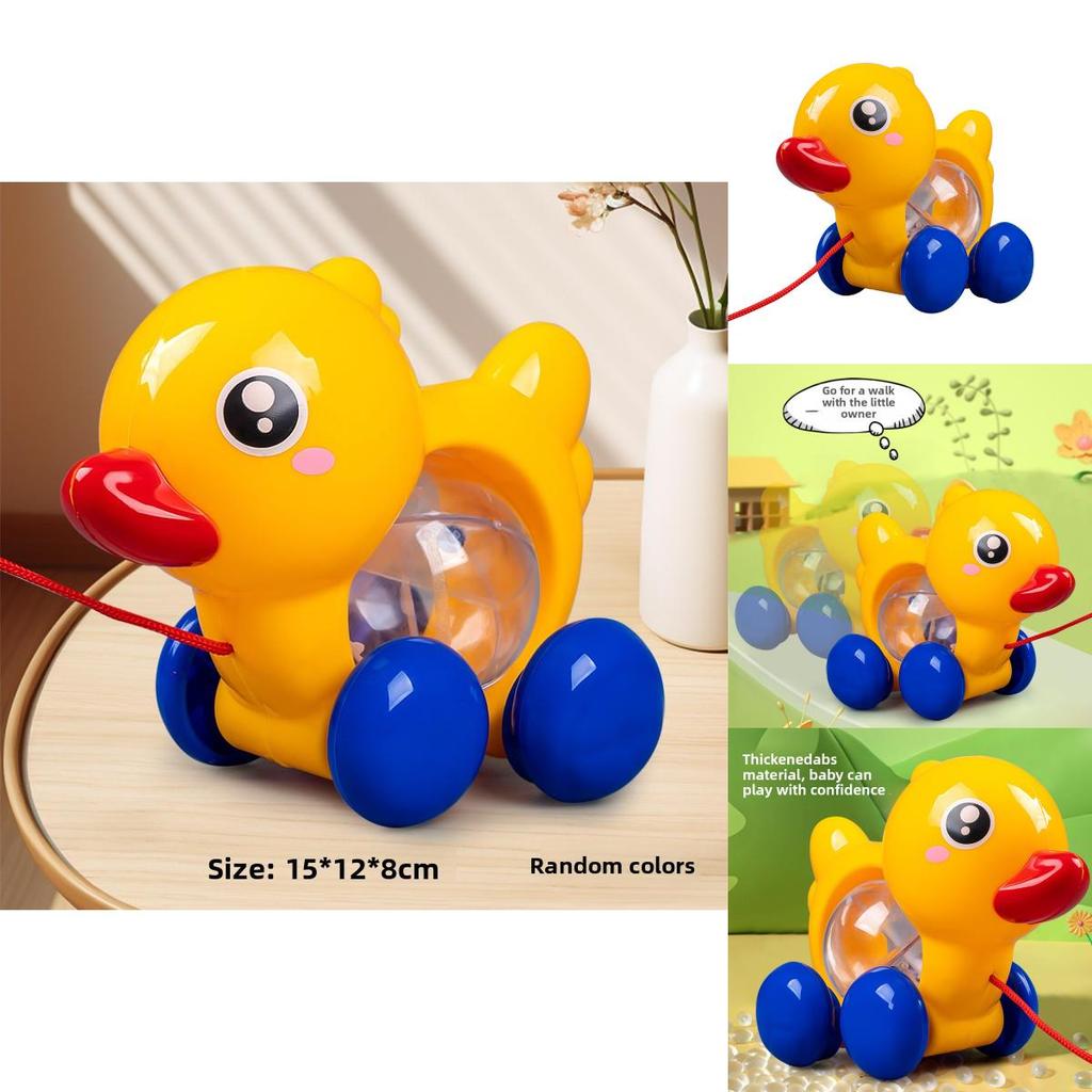 Kinder Puzzle Spielzeug Aufsitzwagen mit Zugschnur Ente Babyspielzeug für Kleinkinder