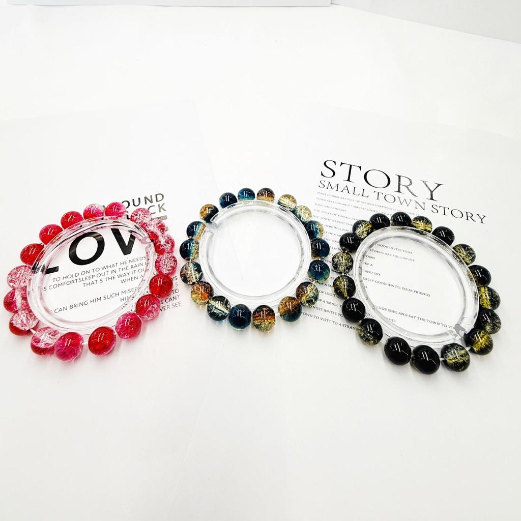 Βραχιόλι με χάντρες από Κρακελέ Γυαλί 10mm για Γυναίκες και Φοιτητές