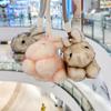 Cartoon Cute Vertical Ear Rabbit Plush Keychain Soft Toy For Bag Decoration