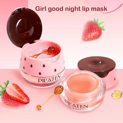 7,5G Γυναικεία Κρέμα για Χείλη Φράουλα Μέλι Ενυδατική Ενυδατική Ενυδατική, ξηρά σκασμένα χείλη Νυχτερινή επανόρθωση Watery Sleeping Lip Balm Stick Girls Lip Care