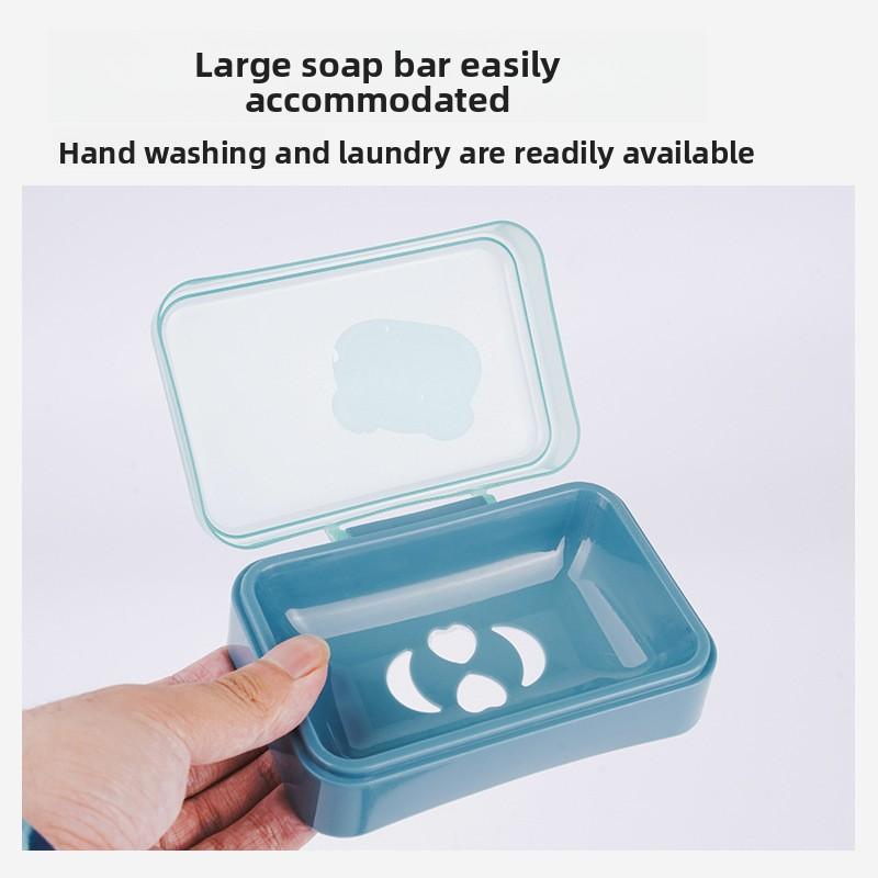 Flip-top Creative Lid-Equipped Drainable Portable Bathroom Soap Dish