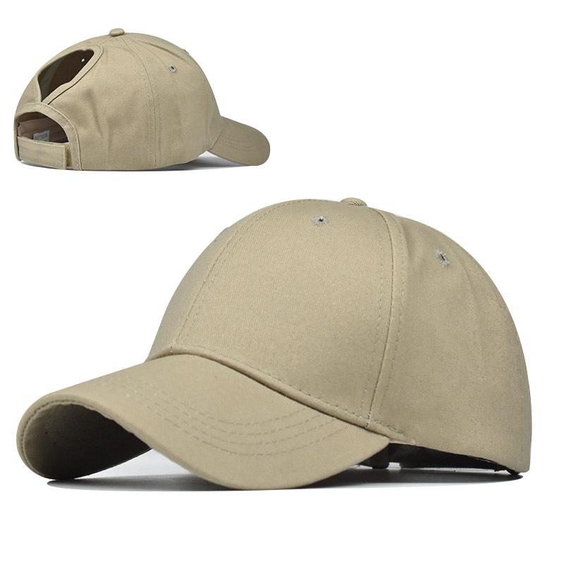 

Rear Cap Opening Ponytail Cap Made Simple Pure Cotton Baseball Cap бежевий
