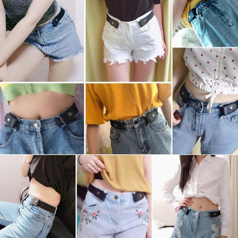 Buckle-free Adult/Children Belt Invisible Elastic Belt for Jeans No Bulge Hassle