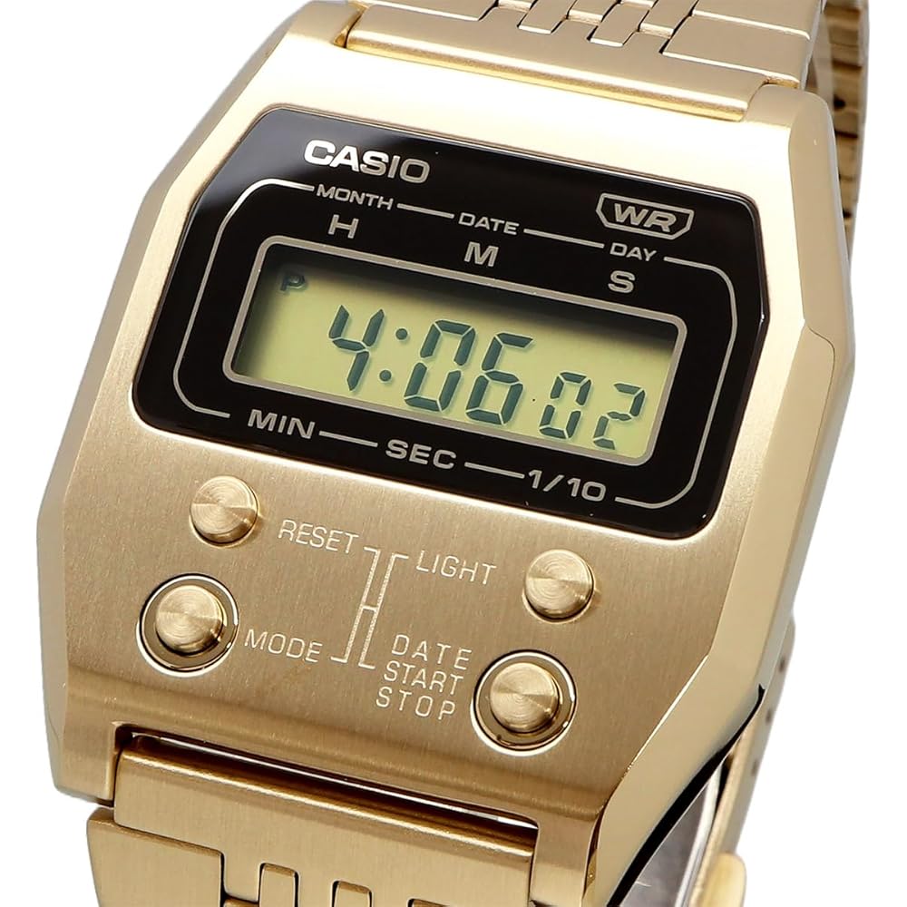 Casio Vintage Series A1100G-5 Unisex Digital Watch Gold Retro Design