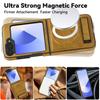 Samsung Z Flip7 Leather Magnetic Folding Stand Case - Cross-Border Compatible Business Protective Cover