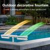 Adjustable Pool Fountain with Colorful LED Lights Remote Control Waterfall Sprinkler USB Rechargeable