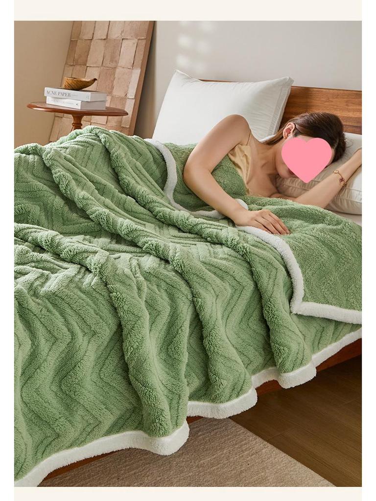 2025 dreilagige Jacquard-Decke - Taft-Samt & Shu-Baumwolle, beidseitig