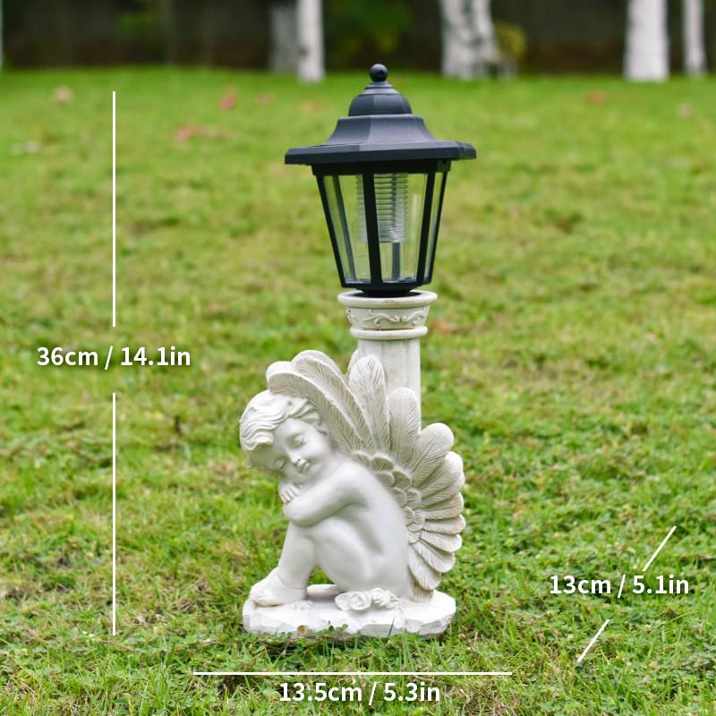 Solar Powered Angel Garden Statue Outdoor Decor Yard Patio Lawn Night Lighting
