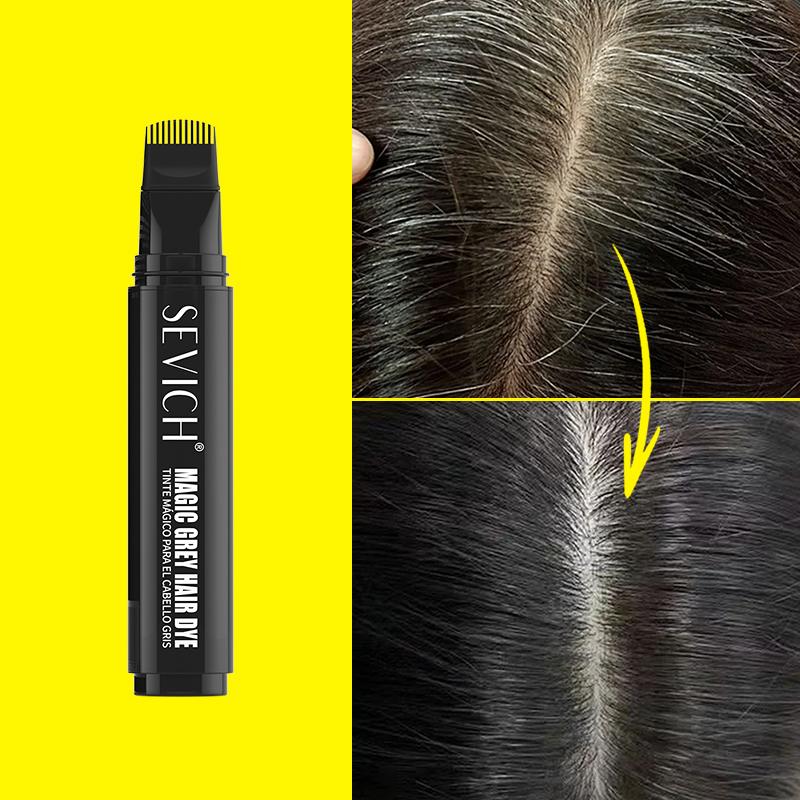 Haarfärbestift SEVICH 4 Farben Haaransatz-Auffrischung Schwarz Braun Haarfarbstift Einweg-Haarfärbecreme Pinsel Haar-Concealer 20ml