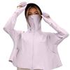 Womens Full Zip Hooded Jacket with Thumbholes Long Sleeve Lightweight Loose Fit Sun Protection Outerwear Top