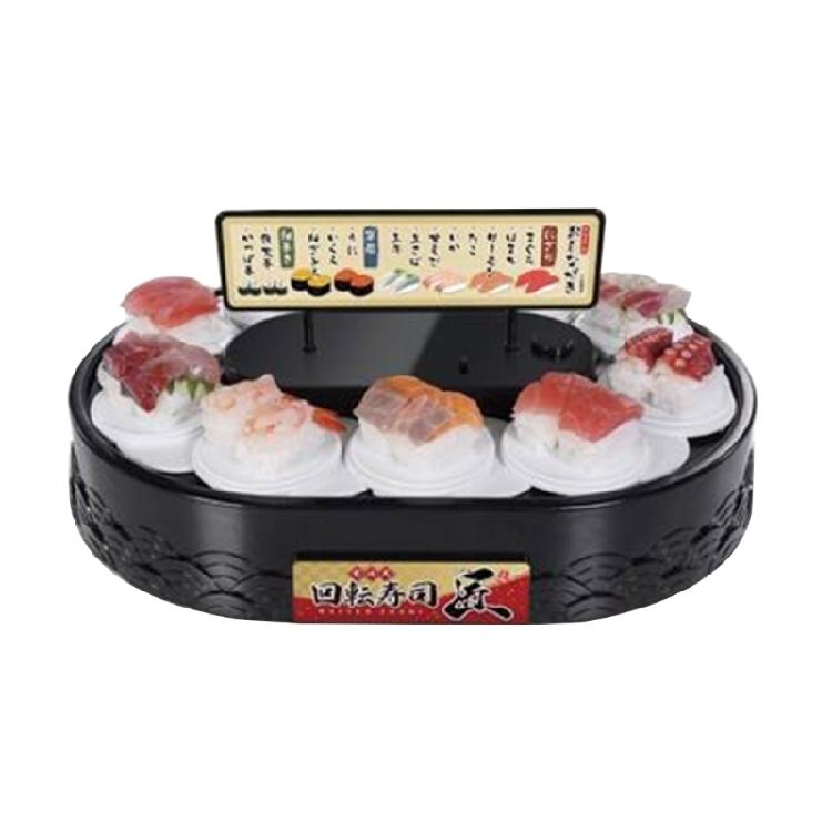 Rotary Sushi Machine Dessert Display Stand Swing Tray Turntables with 10 Trays
