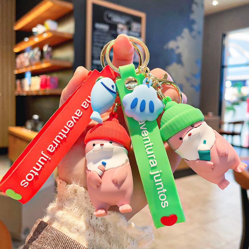 Entzückender Cartoon Seelöwen Schlüsselanhänger Süßes Tier Accessoire für Auto und Tasche
