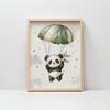 Poster Panda On a Parachute - Endless Sky Poster Panda On a Parachute - Endless Sky, 70X100 Cm, Without Frame, Premium Canvas On Stretcher