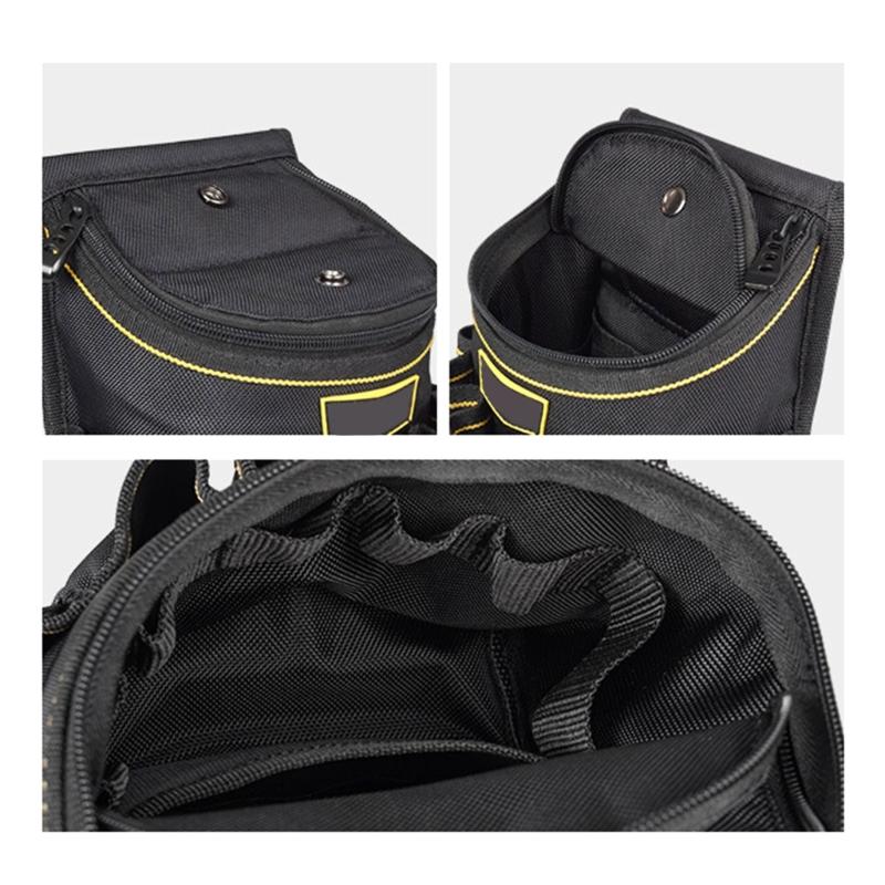 Travel Friendly Tool Bag for Garage Tool Canvas 18Pocket Tool Belt Functional Electrician Tool Bag for Various Project