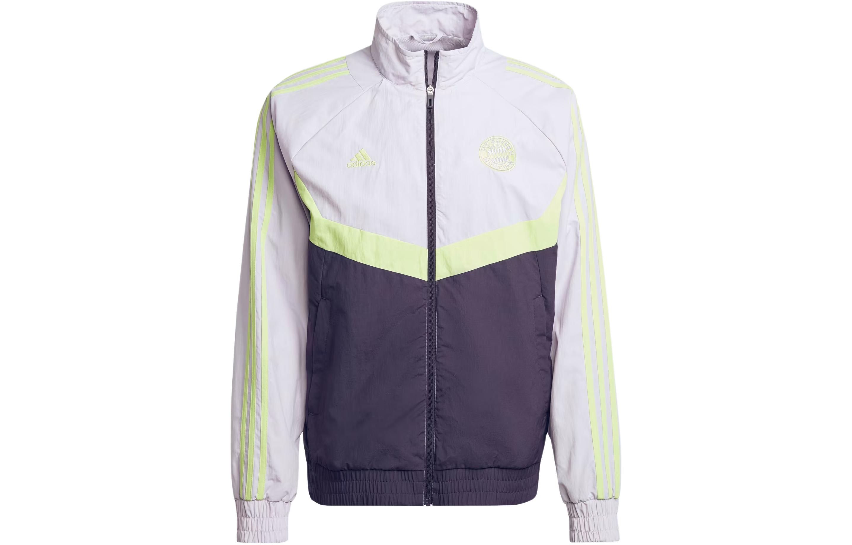 Adidas ФК Бавария Плетеная спортивная куртка Куртки и пальто Мужская Серебристый Рассвет IU2081 XL