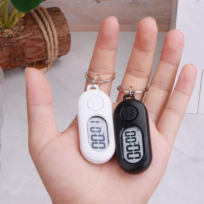 Sports Small Stop Timer Keychain Portable LCD Screen Digital Clock Lightweight Countdown Accessories for Playground Classroom