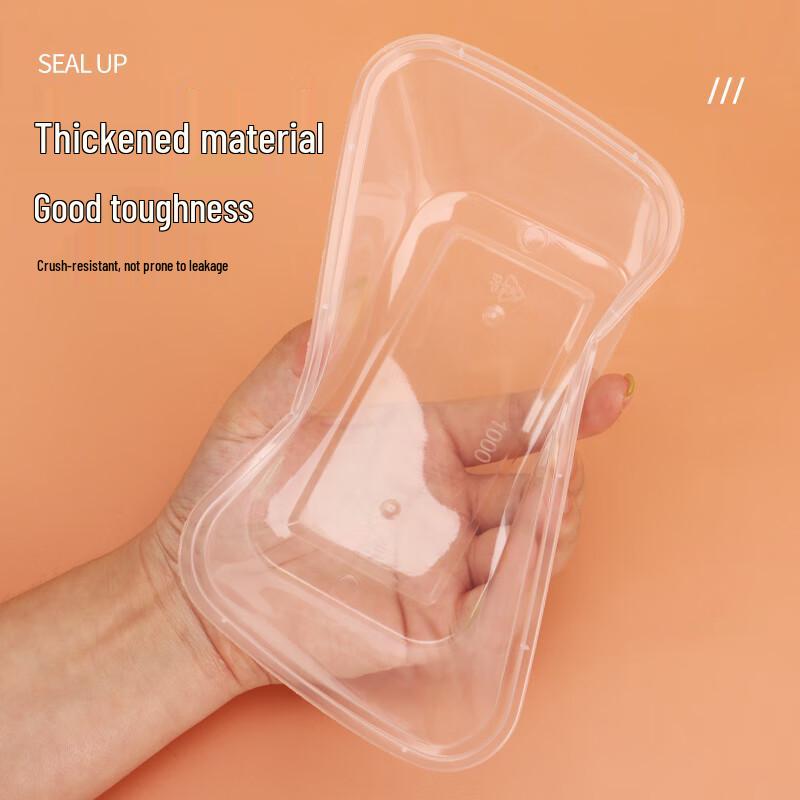 Kamelie 1000ml Einweg Quadratischer Plastik Lebensmittelbehälter