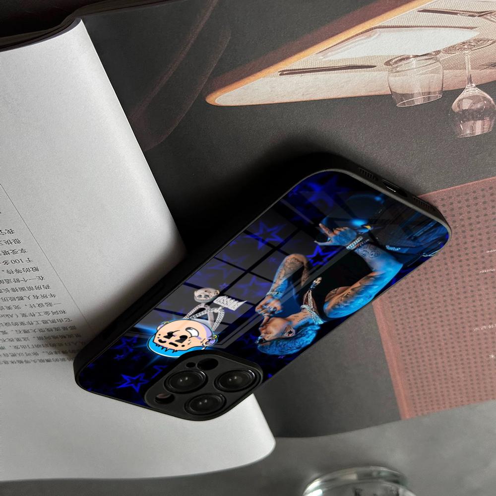 Phone Case Tempered Glass For IPhone 17 15 16 14 12 13 11 Pro XS Max Plus Mini Cover Blessd Cantante Rapper