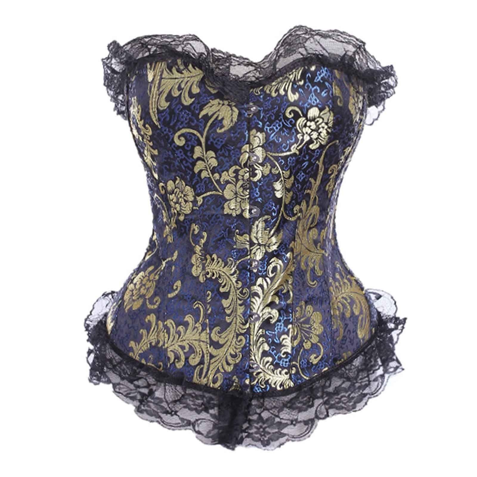 

Корсетные топы для женщин Корректирующее белье Нижнее белье с отделкой талии Push Up Bodysuit Бюстье Топ Корректирующее белье M синий