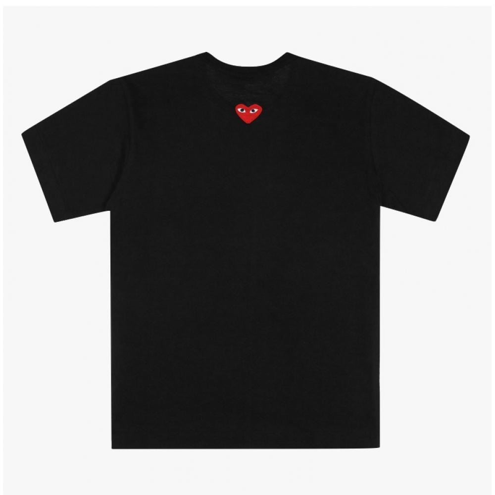 Comme Des Garcons Ax T340 051 1 p1T340 1 Play Back Red Heart Waffen Union Short Sleeve Tee