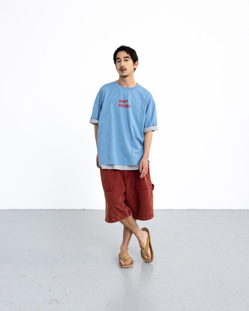 ANGLAN [3Rd ] Slogan Graphic Tee “Whatwewear” - Blue