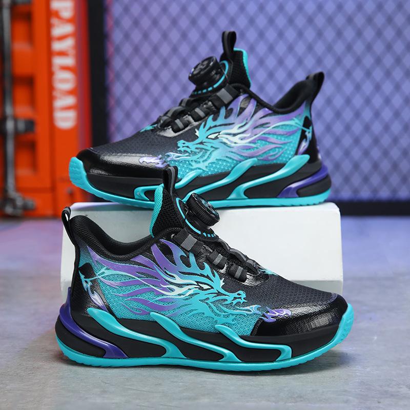 Limited Non-slip Medium and Older Children's Mesh Sports Shoes Boys' Shoes New Basketball Shoes Breathable Summer Training Children's Year of the Dra