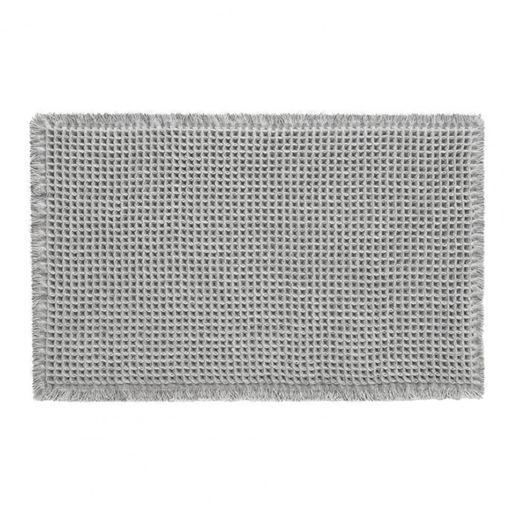 

Коврик для ванной из пены с эффектом памяти, вафельная текстура, отделка кисточками, высокоабсорбирующий быстросохнущий коврик для пола, противоскользящий коврик для ванной 1000mmx1000mm серый