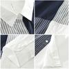 Koreanische Mode für Männer Hemden Slim Fit Frühling und Sommer Street Style Patchwork Langarm Casual Shirts Jugend Männer Kleidung