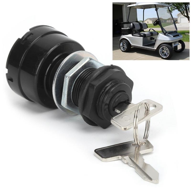 101826201 1012505 Ignition Key Switch 36V - 48V 2-PIN Starter Switch with 2 Keys Ignition Switch for Club Car DS 1996up Electric