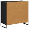 Side Cabinet Black Oak Effect 79 x 36 x 75 cm