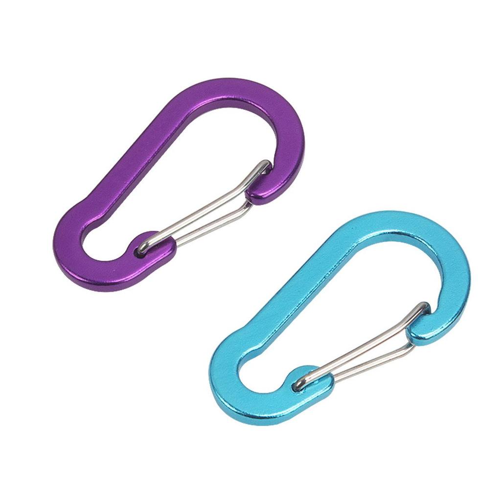 Colorful Aluminum Gourd Carabiner Keychain with S-Shaped Quick Release & Water Bottle Hanger