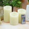 Set of 3 LED Flameless Candles Remote Control  Wax Pillar LED Candles Decorative Lighting for Home Decor Party Wedding Christmas