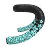 COZENTA Bicycle Bar Tape for Drop Road with End Left and Right Cherry Blossom Pattern Handlebars, Bikes, Plugs, Set, (Black/Green)