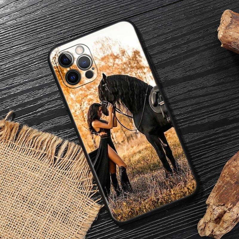 Galloping Horse Animal Funda For Iphone 14 Case For iPhone 15 11 12 13 Mini 14 Pro Max XS X 7 8 Plus 15 Cases Soft Cover Horses