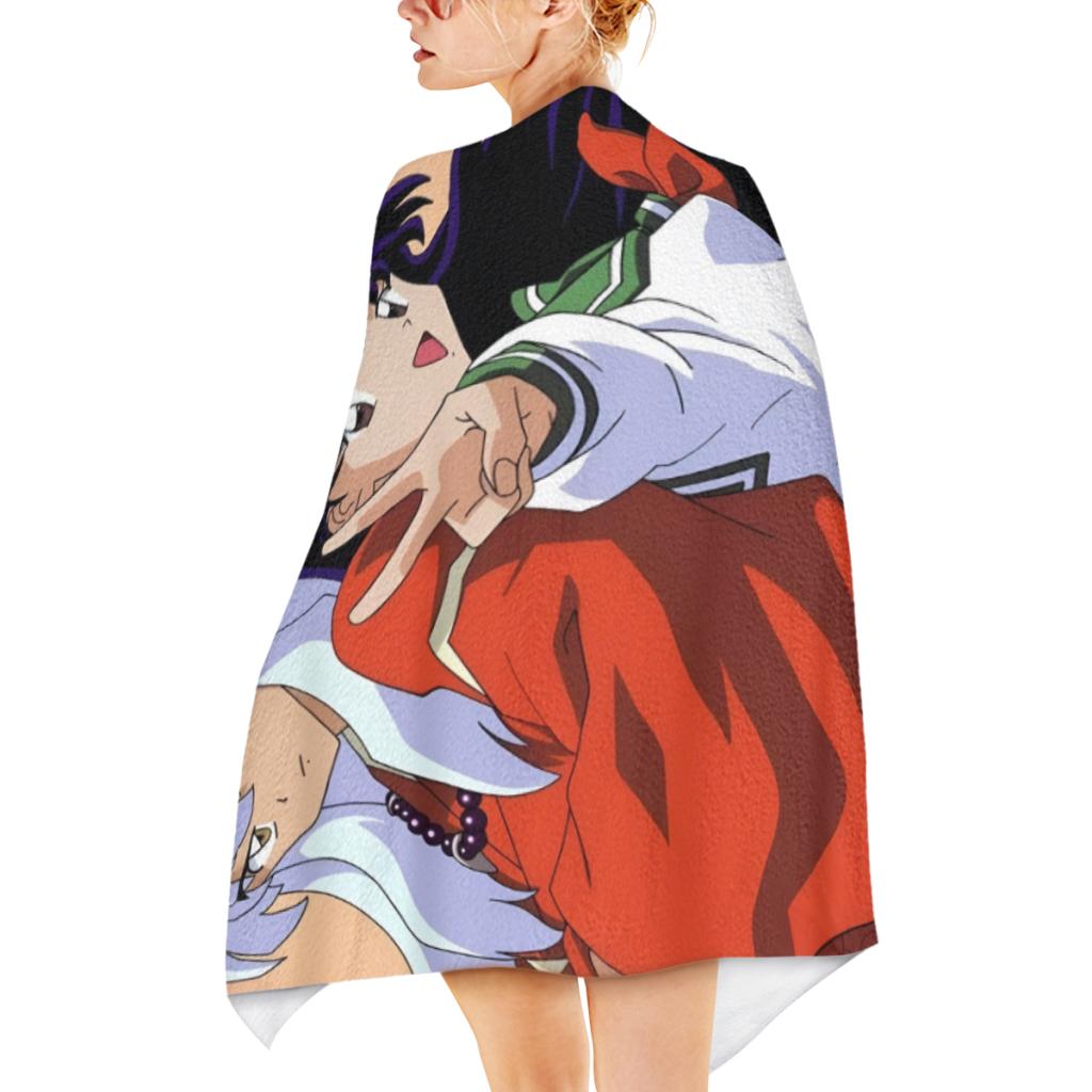 Quick Drying Beach Towels Kagome And Inuyasha Anime Oversized 30X60Inch Printing Towel Super Absorbent Pool Towel Blanket